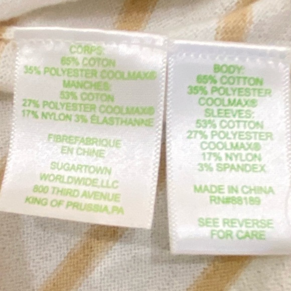 Lilly Pultizer Elba striped tan/white oversized sweater Pom Poms size small - Picture 14 of 14